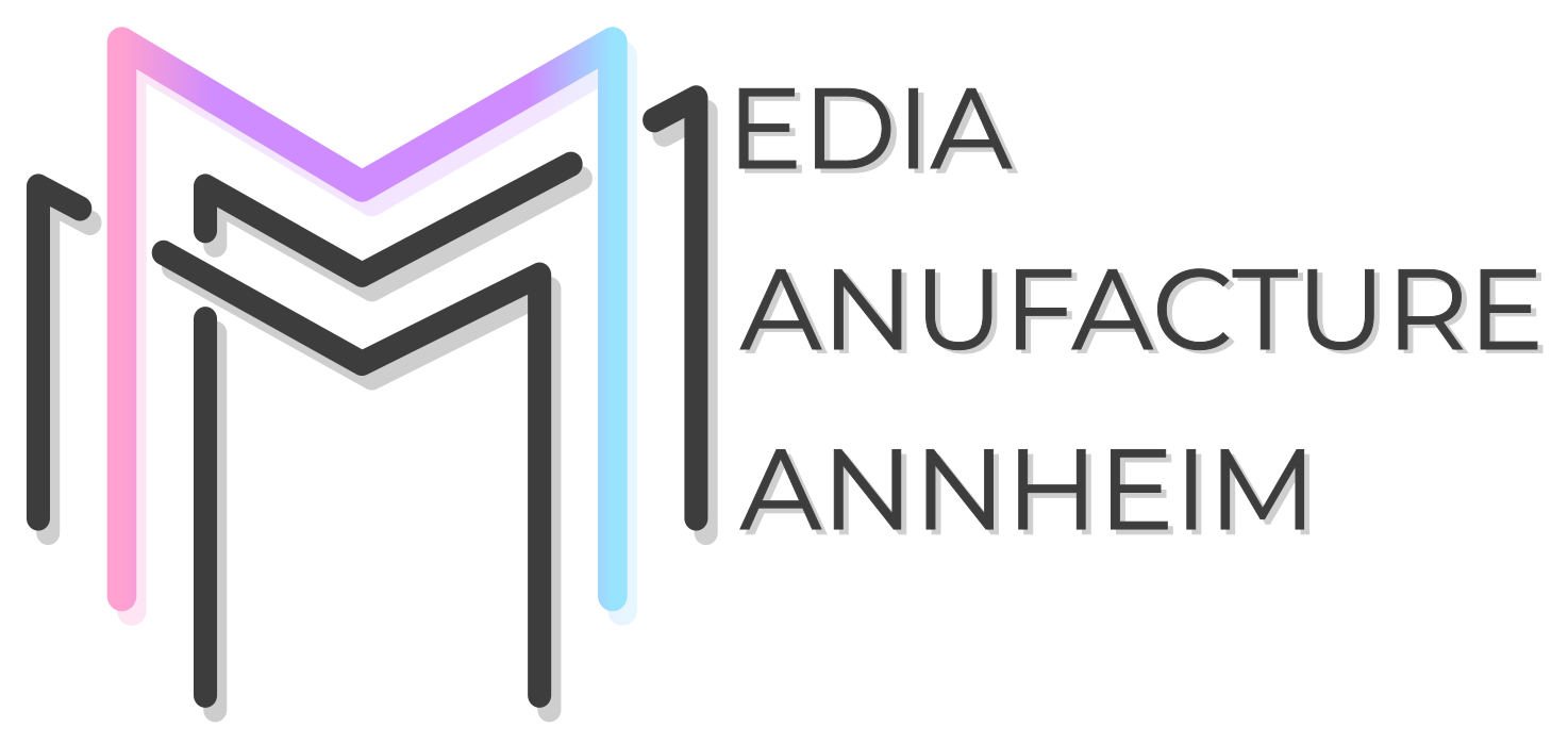 Logo, Media Manufacture Mannheim, 3 M's