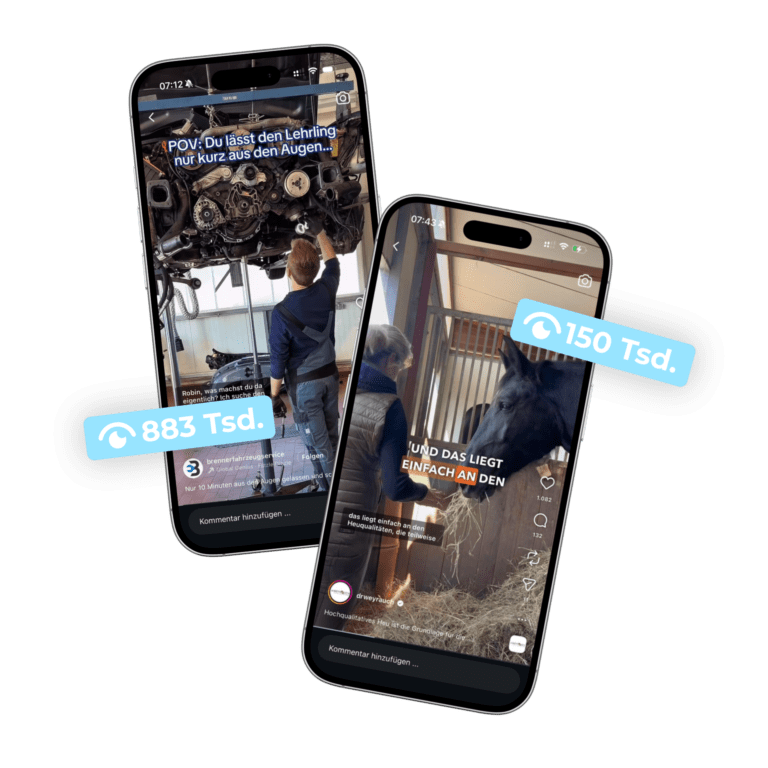 Foto- und Videografie von unserer Agentur für Social Media Content auf Instagram und TikTok für Unternehmen in Mannheim und Umgebung